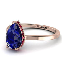 Hidden Halo Pear Sapphire Engagement Ring - Mary No. 59 image 1