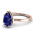 Hidden Halo Pear Sapphire Engagement Ring - Mary No. 14