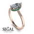 Hidden Halo Pear Diamond Engagement Ring - Mary No. 17 image 2