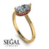 Hidden Halo Pear Diamond Engagement Ring - Mary No. 46 image 2