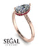 Hidden Halo Pear Diamond Engagement Ring - Mary No. 47 image 2