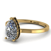 Hidden Halo Pear Diamond Engagement Ring - Mary No. 31 image 1