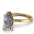 Hidden Halo Pear Diamond Engagement Ring - Mary No. 61 image 10