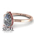 Hidden Halo Pear Diamond Engagement Ring - Mary No. 47 image 10