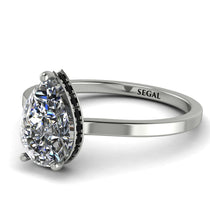 Hidden Halo Pear Diamond Engagement Ring - Mary No. 33 image 1