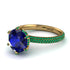 Hidden Halo Round Emerald Engagement Ring - Ashley No. 28 image 1