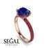Hidden Halo Round Ruby Engagement Ring - Ashley No. 59 image 2