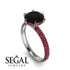 Hidden Halo Round Ruby Engagement Ring - Ashley No. 54