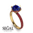 Hidden Halo Round Ruby Engagement Ring - Ashley No. 58 image 2