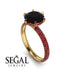 Hidden Halo Round Ruby Engagement Ring - Ashley No. 52 image 2