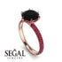 Hidden Halo Round Ruby Engagement Ring - Ashley No. 53