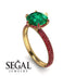 Hidden Halo Round Ruby Engagement Ring - Ashley No. 49 image 2