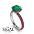 Hidden Halo Round Ruby Engagement Ring - Ashley No. 51