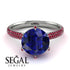 Hidden Halo Round Ruby Engagement Ring - Ashley No. 60 image 3