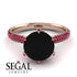 Hidden Halo Round Ruby Engagement Ring - Ashley No. 53 image 3