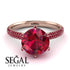 Hidden Halo Round Ruby Engagement Ring - Ashley No. 56