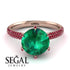 Hidden Halo Round Ruby Engagement Ring - Ashley No. 50