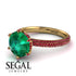 Hidden Halo Round Ruby Engagement Ring - Ashley No. 49