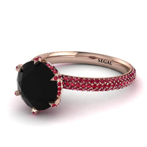 Hidden Halo Round Ruby Engagement Ring - Ashley No. 53 image 1
