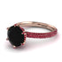 Hidden Halo Round Ruby Engagement Ring - Ashley No. 53 image 1