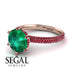 Hidden Halo Round Ruby Engagement Ring - Ashley No. 50
