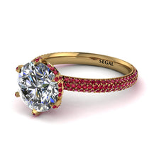 Hidden Halo Round Ruby Engagement Ring - Ashley No. 46 image 1