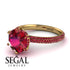 Hidden Halo Round Ruby Engagement Ring - Ashley No. 55 image 10