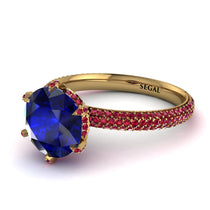 Hidden Halo Round Ruby Engagement Ring - Ashley No. 58 image 1