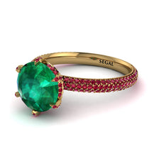 Hidden Halo Round Ruby Engagement Ring - Ashley No. 49 image 1