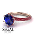 Hidden Halo Round Ruby Engagement Ring - Ashley No. 59 image 10