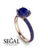 Hidden Halo Round Sapphire Engagement Ring - Ashley No. 74 image 2