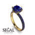 Hidden Halo Round Sapphire Engagement Ring - Ashley No. 73