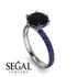 Hidden Halo Round Sapphire Engagement Ring - Ashley No. 69 image 2