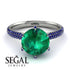 Hidden Halo Round Sapphire Engagement Ring - Ashley No. 66 image 3