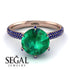Hidden Halo Round Sapphire Engagement Ring - Ashley No. 65 image 3