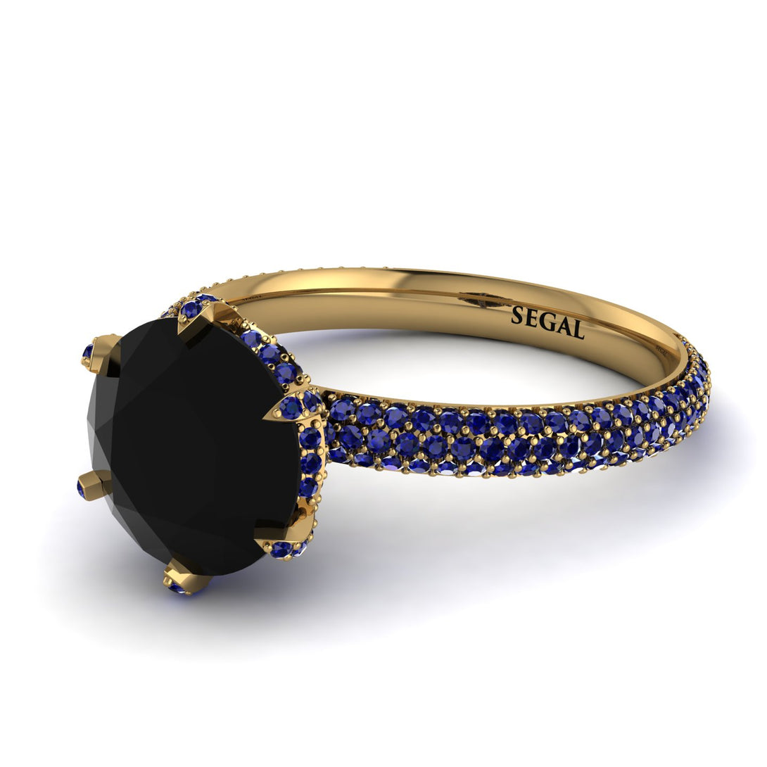 Hidden Halo Round Sapphire Engagement Ring - Ashley No. 67