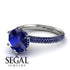 Hidden Halo Round Sapphire Engagement Ring - Ashley No. 75 image 10