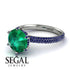 Hidden Halo Round Sapphire Engagement Ring - Ashley No. 66 image 10