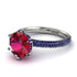 Hidden Halo Round Sapphire Engagement Ring - Ashley No. 72