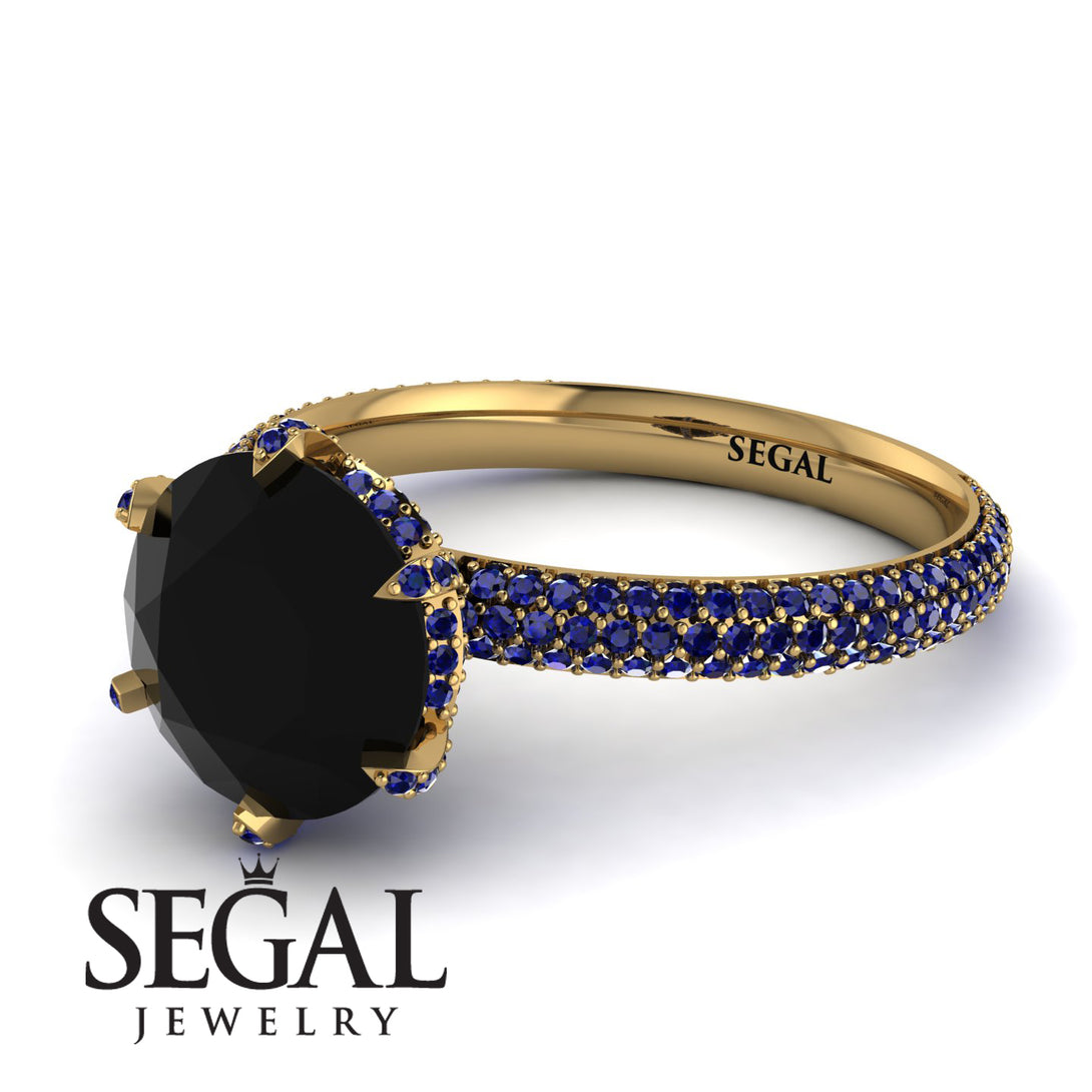 Hidden Halo Round Sapphire Engagement Ring - Ashley No. 67