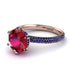 Hidden Halo Round Sapphire Engagement Ring - Ashley No. 71