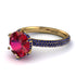 Hidden Halo Round Sapphire Engagement Ring - Ashley No. 70 image 1