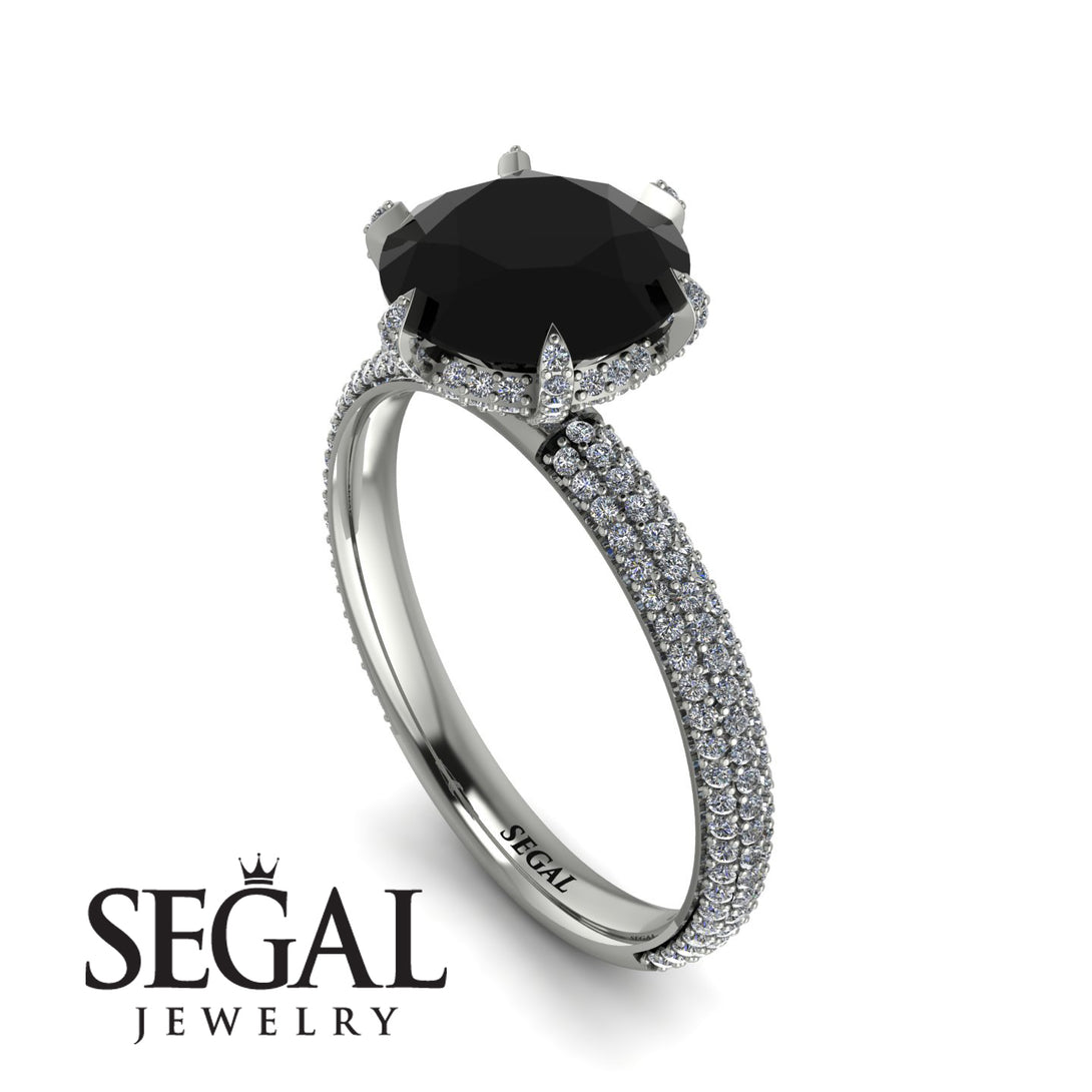 Hidden Halo Round Diamond Engagement Ring - Ashley No. 9