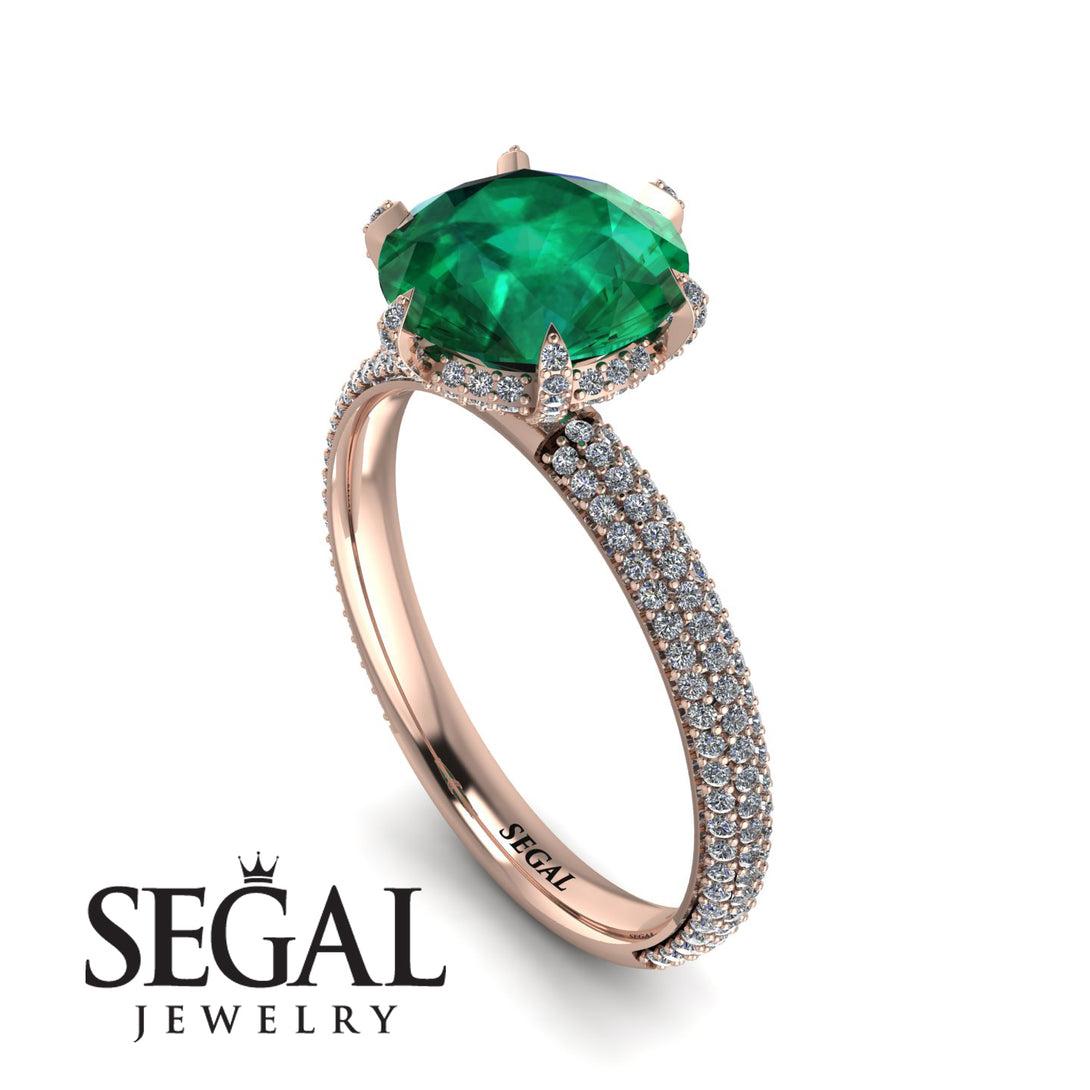 Hidden Halo Round Diamond Engagement Ring - Ashley No. 5