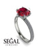 Hidden Halo Round Diamond Engagement Ring - Ashley No. 12 image 2