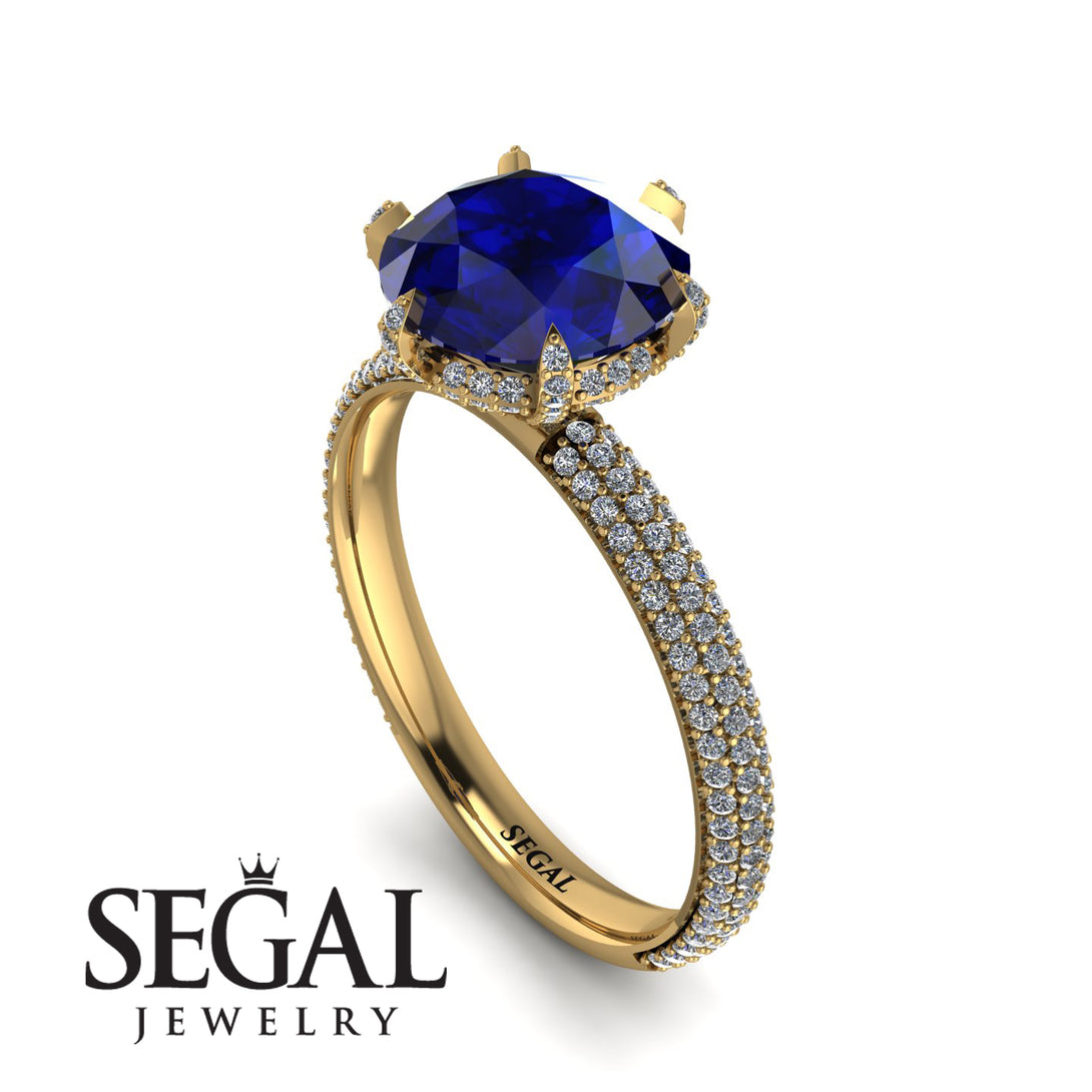 Hidden Halo Round Diamond Engagement Ring - Ashley No. 13