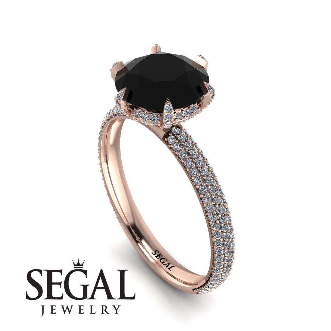Hidden Halo Round Diamond Engagement Ring - Ashley No. 8