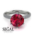 Hidden Halo Round Diamond Engagement Ring - Ashley No. 12