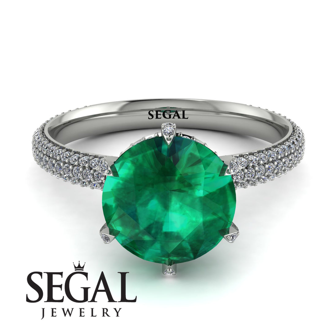 Hidden Halo Round Diamond Engagement Ring - Ashley No. 6