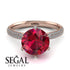 Hidden Halo Round Diamond Engagement Ring - Ashley No. 11